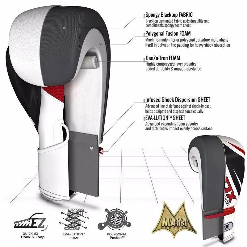 RDX X1 Sacco da Boxe con Guanti Maya Hide Kit 3 Pezzi