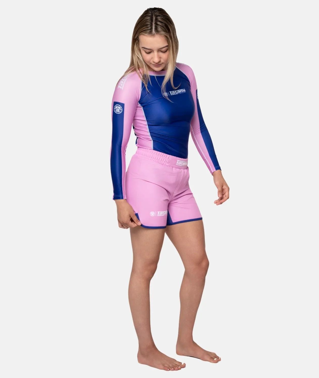 Tatami Contrast shorts grappling donna rosa navy riciclati