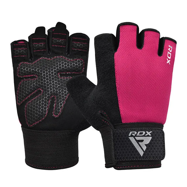 RDX W1H guanti palestra mezze dita grip silicone