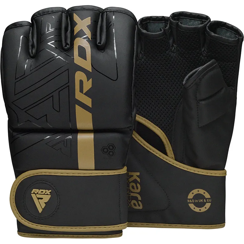 RDX F6 Kara guanti MMA grappling neri