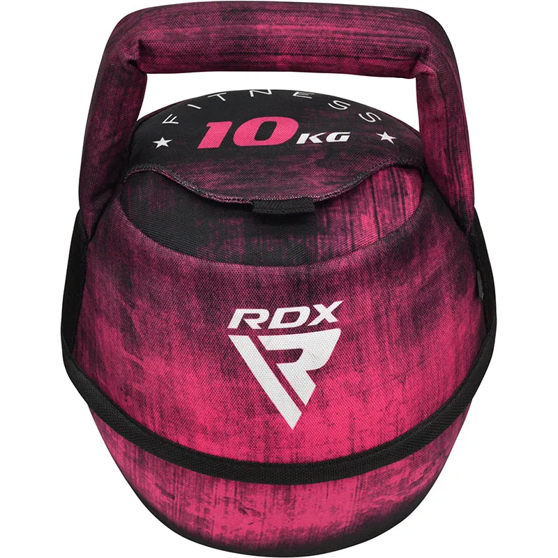 RDX F1 Kettlebell Morbida 10 kg Rossa in Cordura Sabbia-Ferro