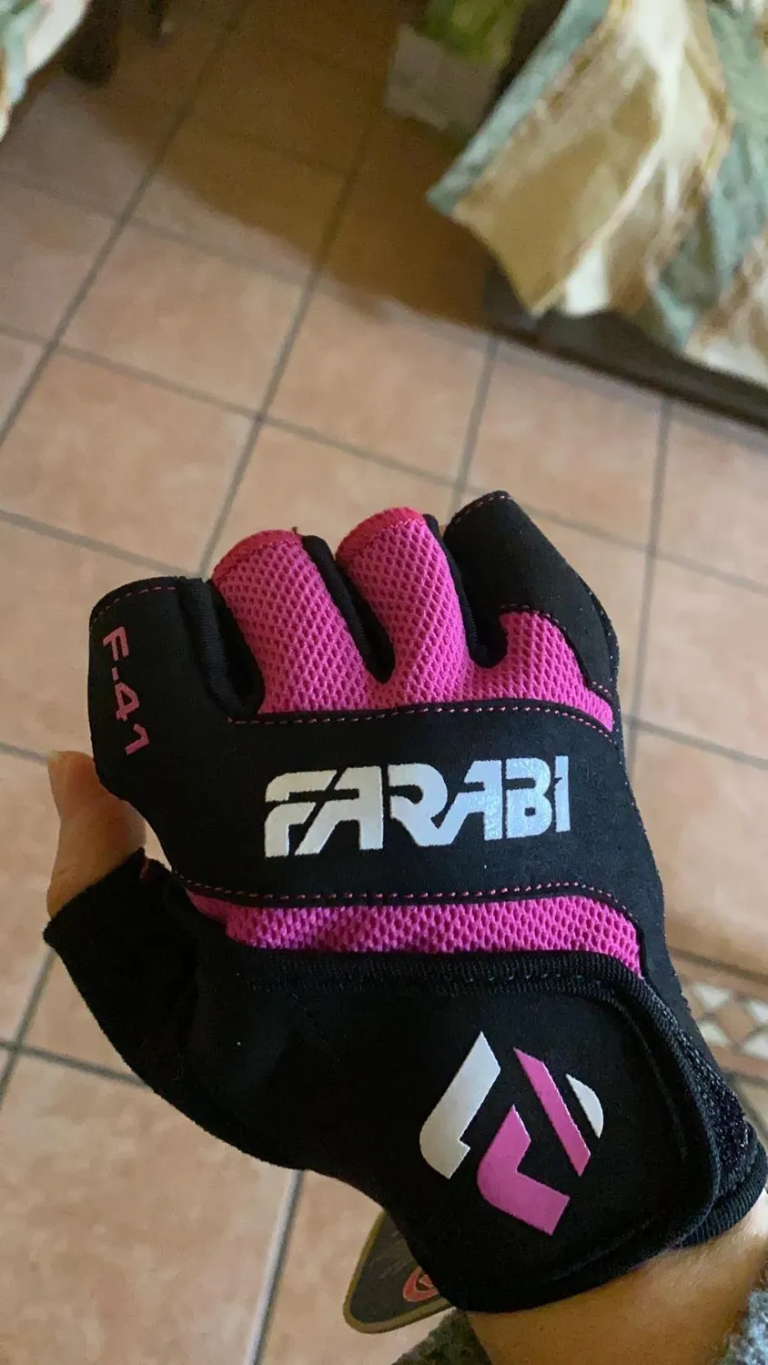 Farabi F-41 guanti fitness pesi pelle M