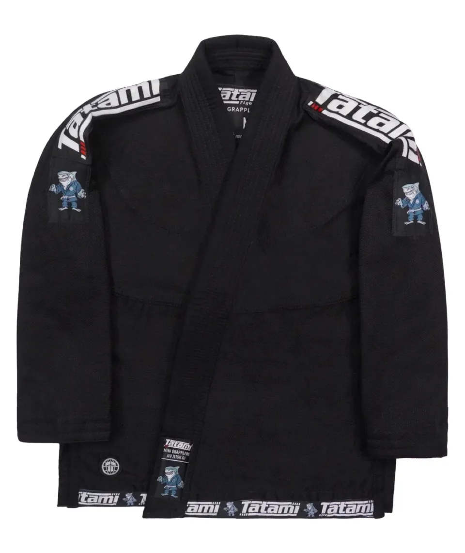 Tatami Mini Grapplers Kimono BJJ Bambino Nero con Cintura