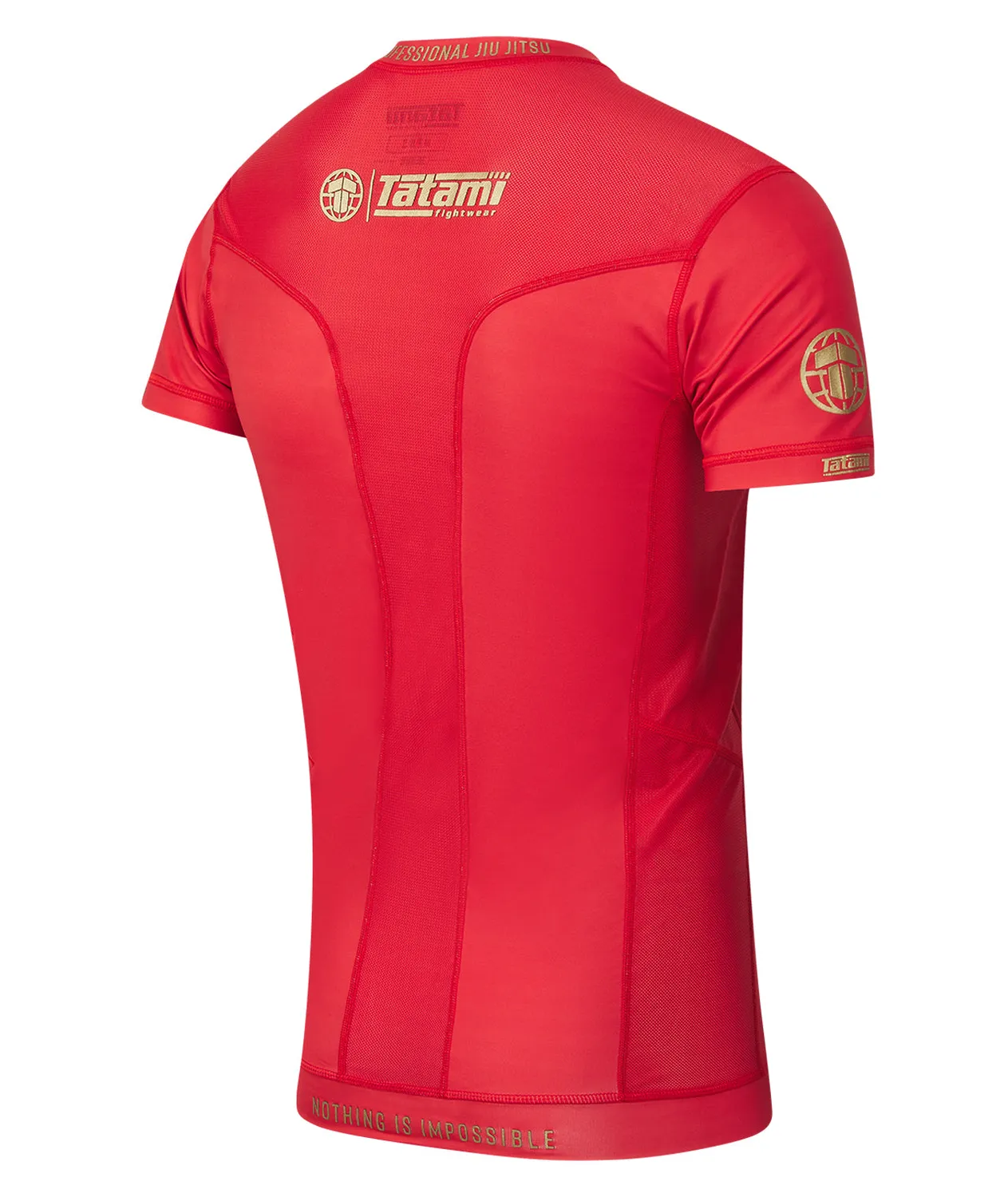 Tatami Pro Rash Guard Uomo Rossa Manica Corta Elasticizzata