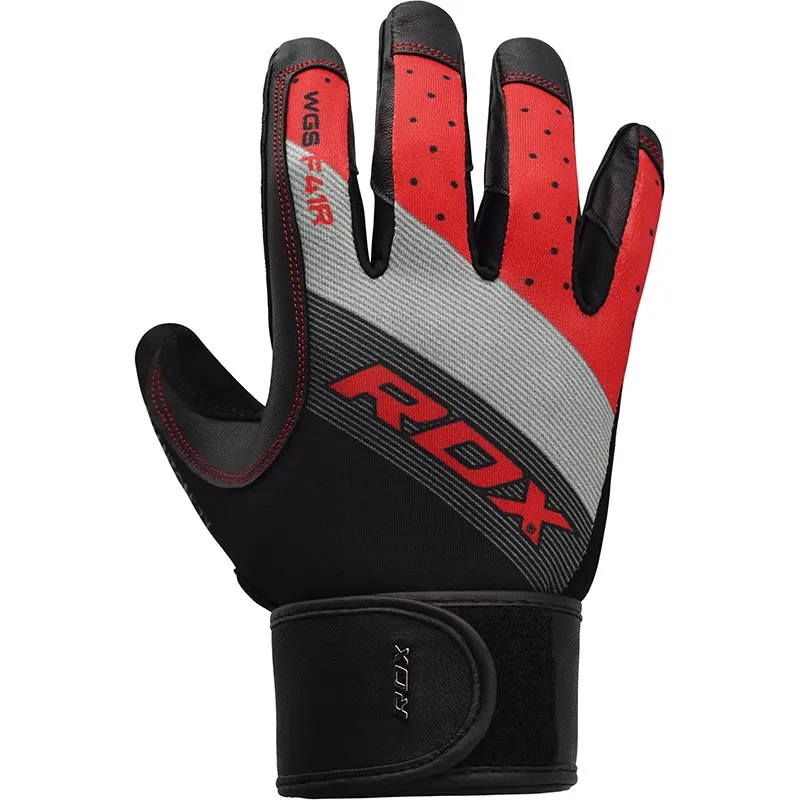RDX F41 guanti palestra dita intere pelle sostegno polso