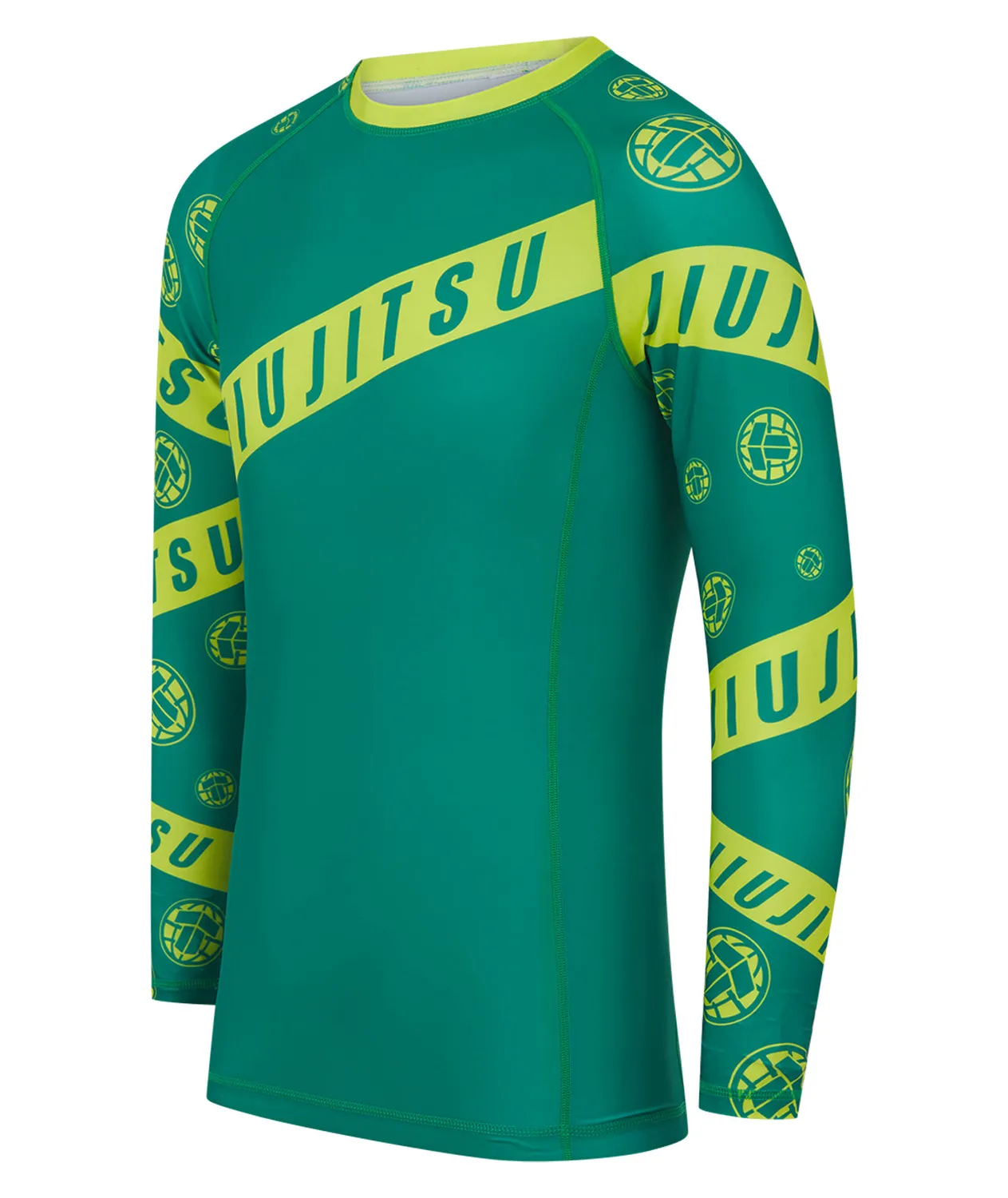Tatami Helena Taped rash guard manica lunga verde giallo