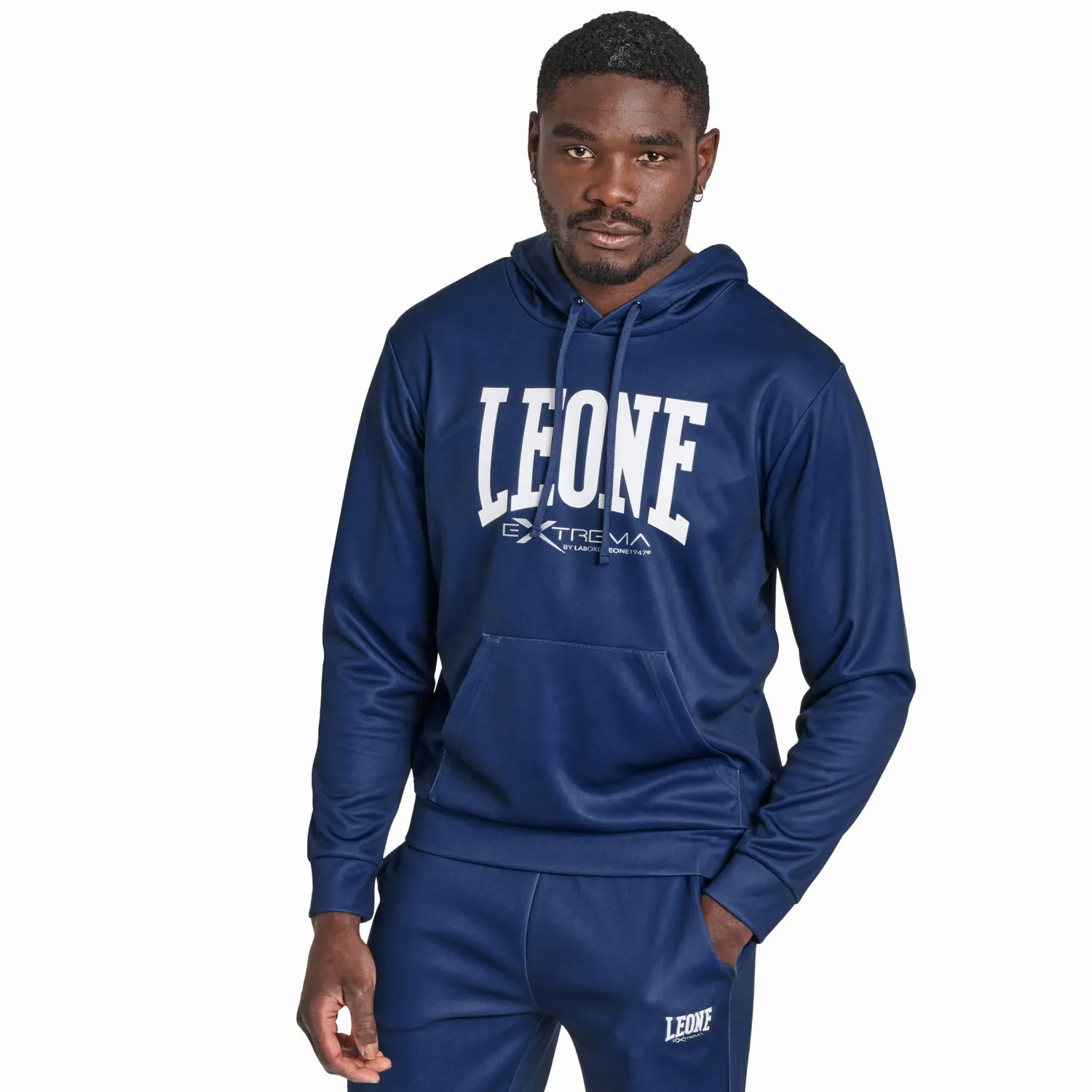 Leone1947 Logo Hoodie Felpa Cappuccio Nero calda