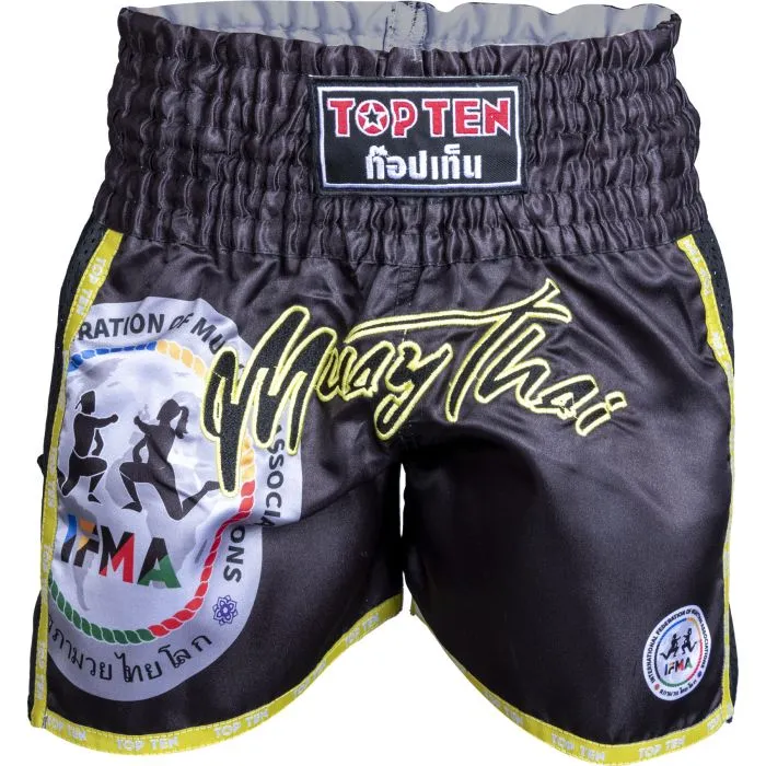 TOP TEN Prachao pantaloncini IFMA muay thai poliestere