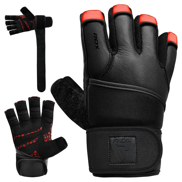 RDX L7 guanti palestra pelle presa silicone