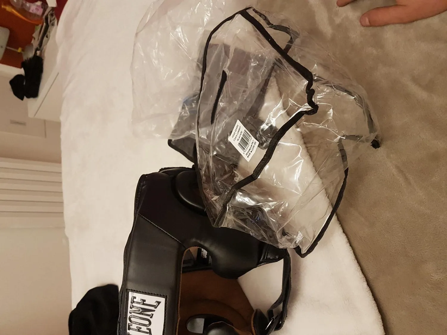 Leone 1947 casco boxe pelle L parazigomi