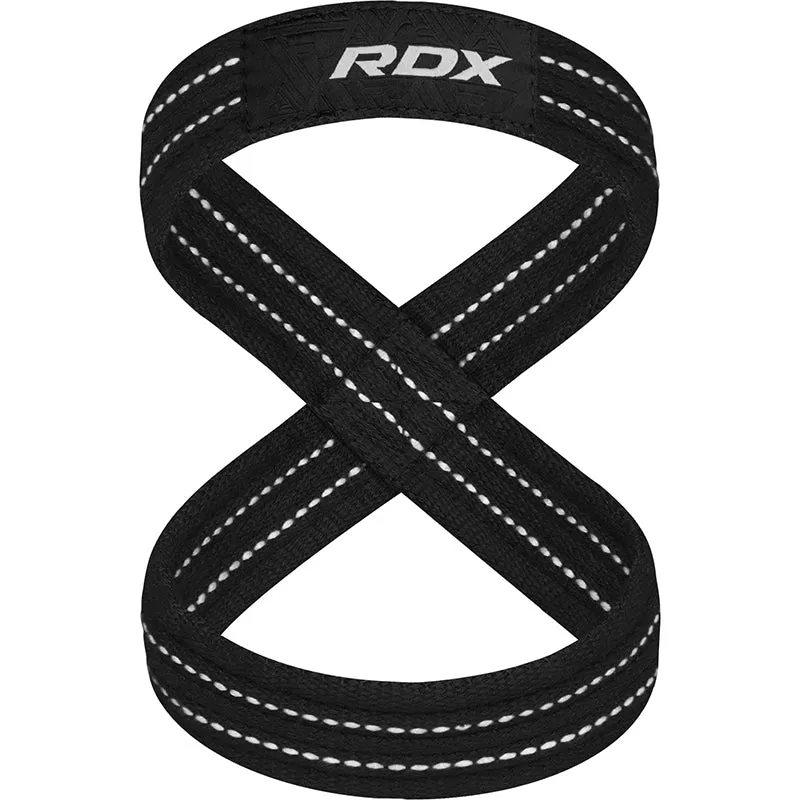 RDX Figure 8 fasce sollevamento pesi cotone taglia M rosse