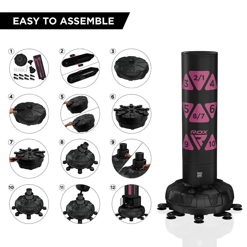RDX KT Ronin Sacco Boxe Autoportante Rosa 6FT + Guanti