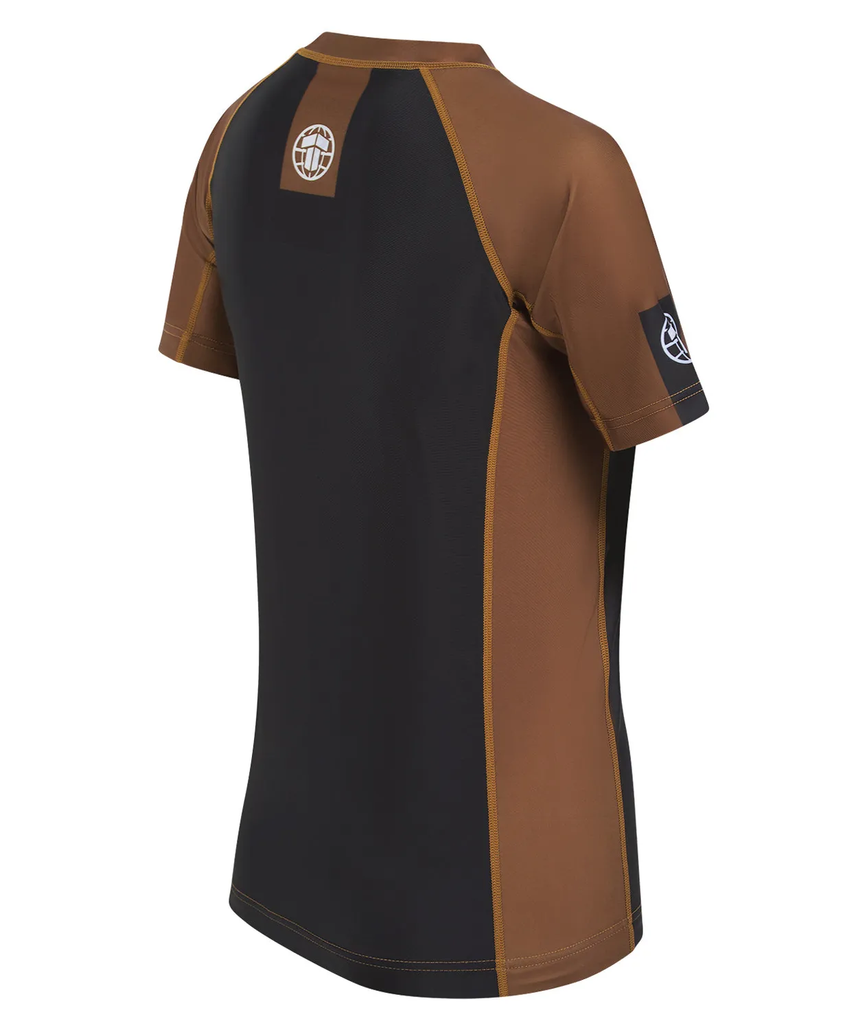 Tatami IBJJF Ranked rash guard donna marrone manica corta