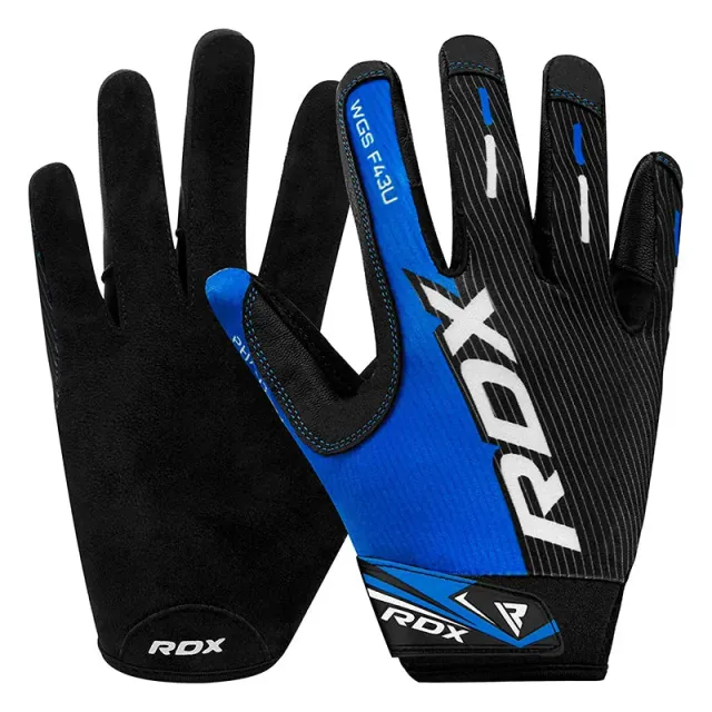 RDX F43 guanti palestra dita intere M blu pesi