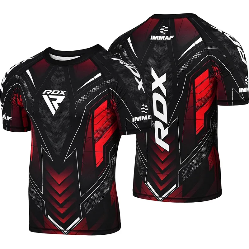 RDX IMMAF Maglia Compressione Rossa Mezza Manica
