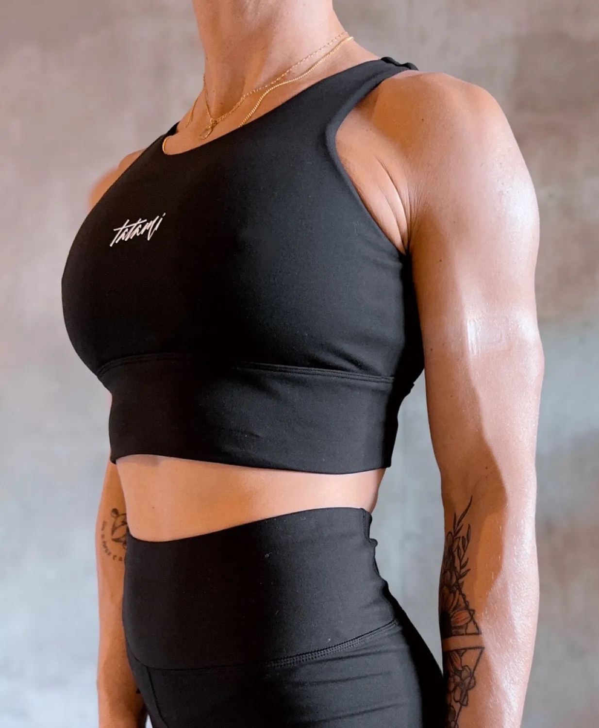 Tatami Fightwear Rupture Ladies reggiseno sportivo nero sostegno medio