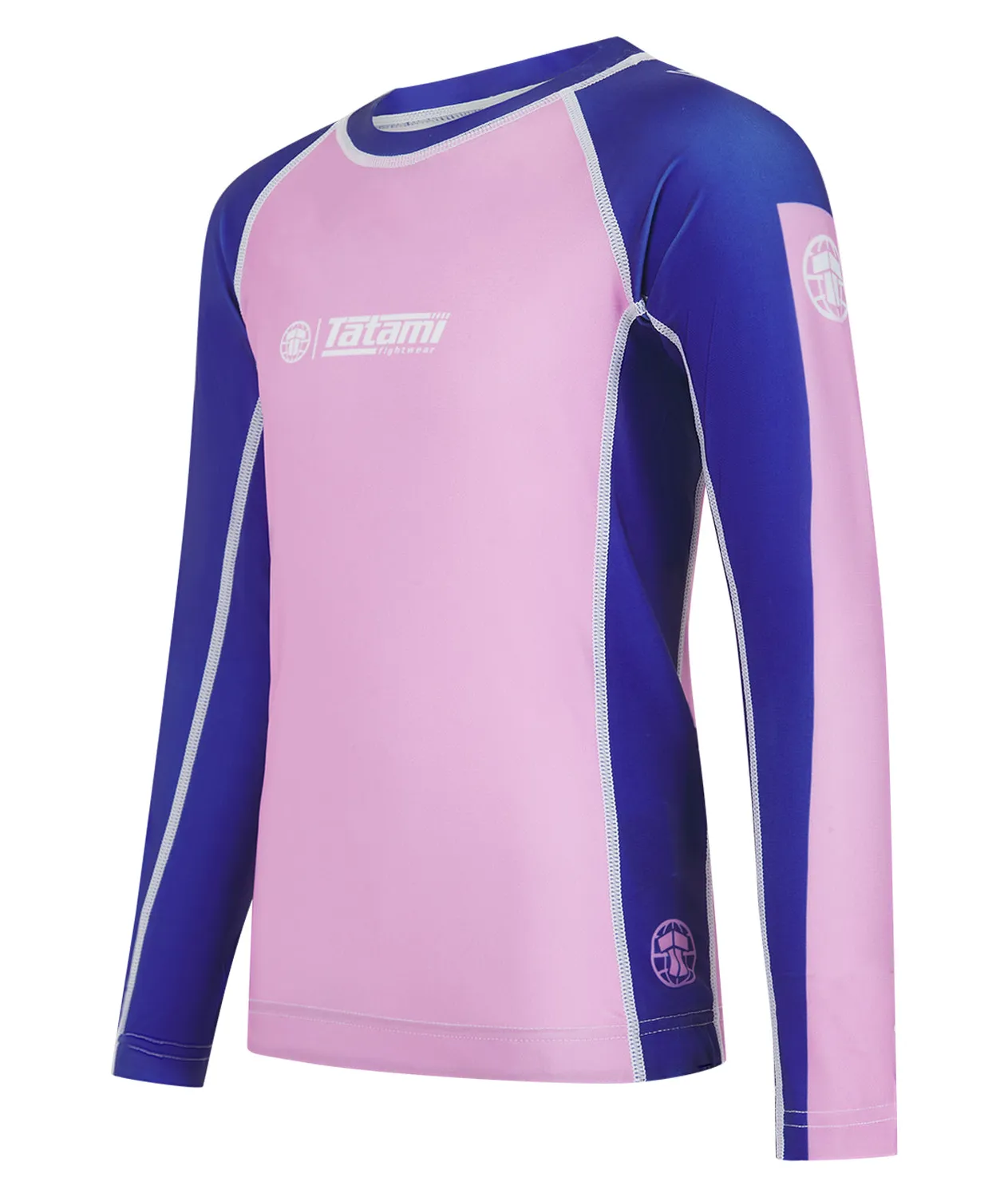 Tatami Contrast rash guard bimbo manica lunga rosa navy