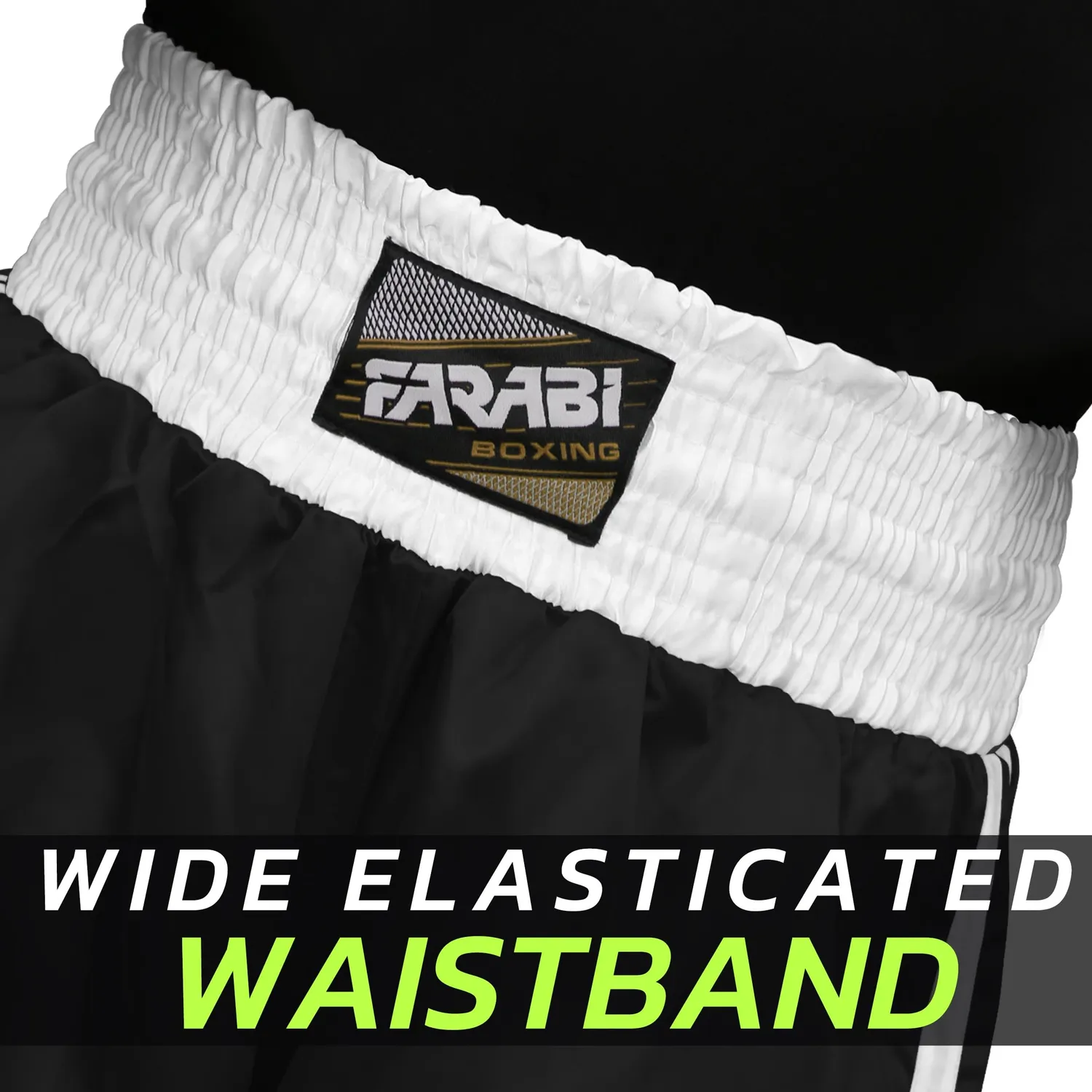 Farabi Pro pantaloncini boxe kickboxing neri 2XS satin