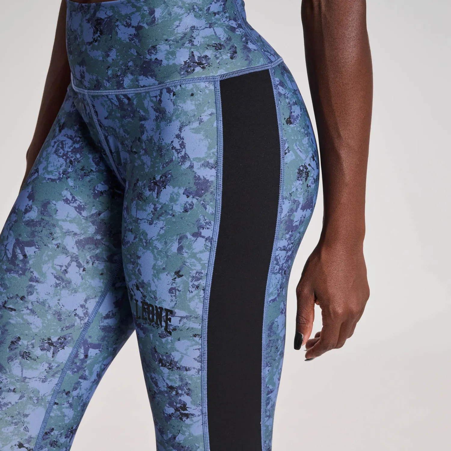 Leone 1947 ABX413 leggings donna camo blu tights