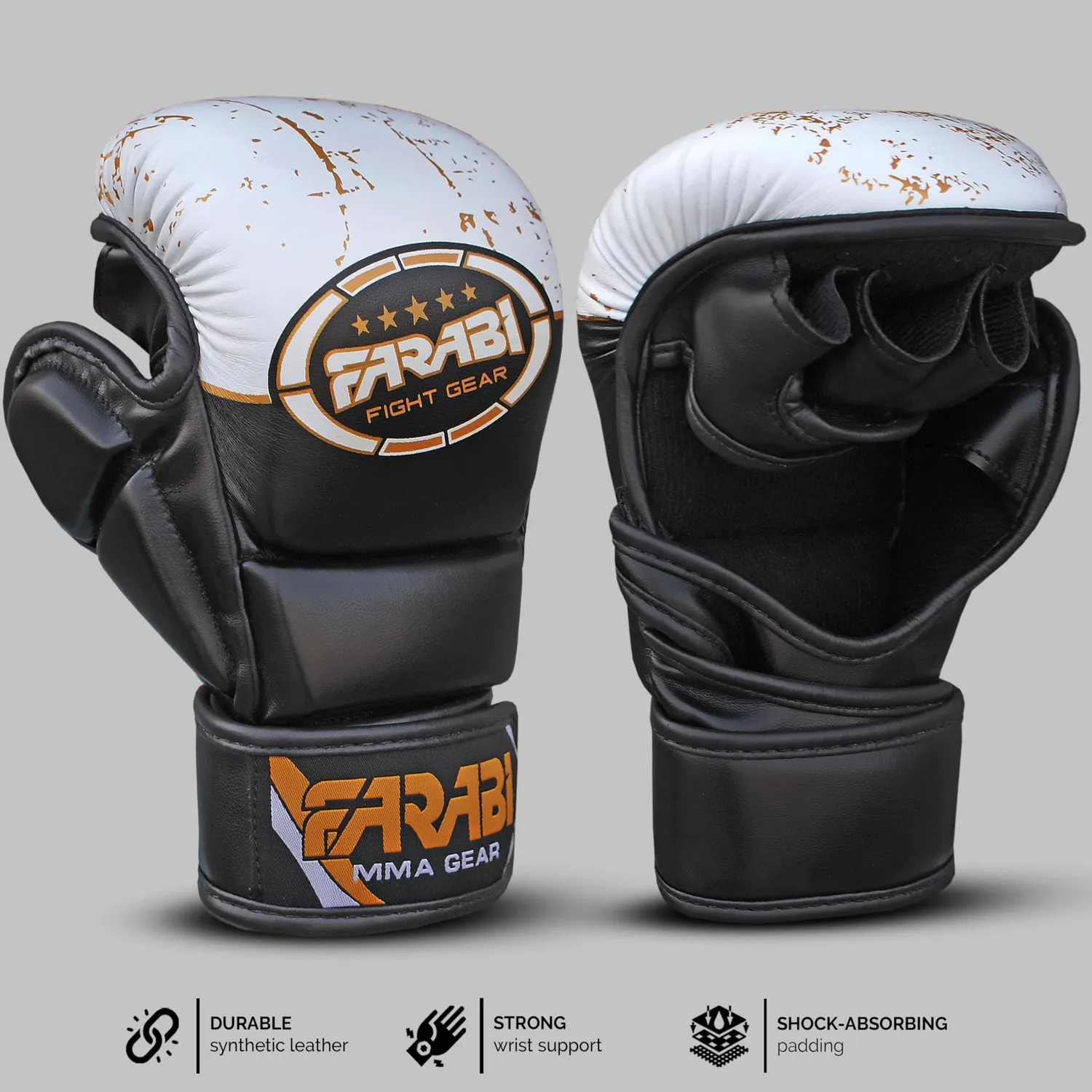 Farabi guanti MMA palmo aperto guantini L/XL sparring