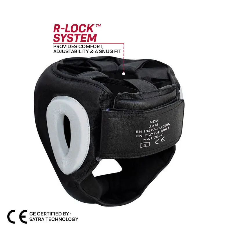 RDX T1 Casco Boxe Pelle Bianco Guance