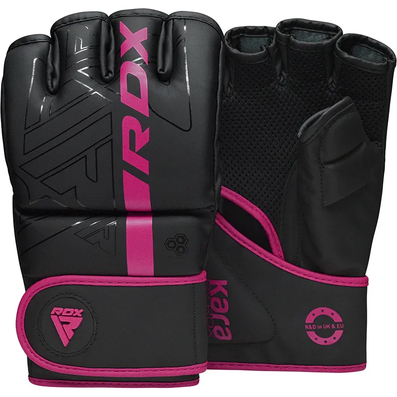 RDX F6 Kara guanti MMA grappling neri