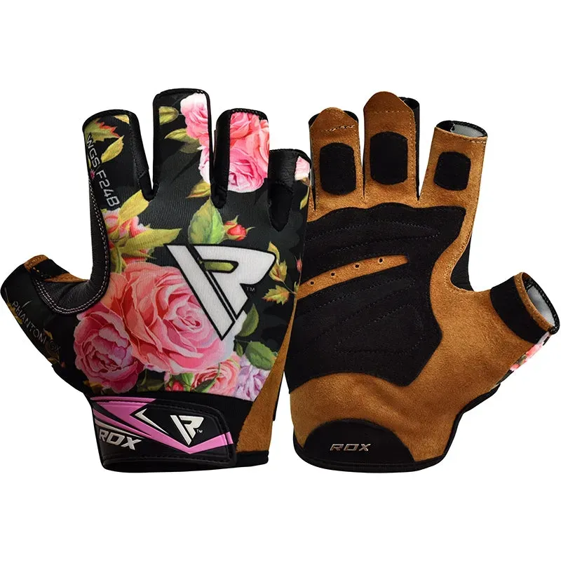 RDX F24 Floral guanti palestra donna traspiranti