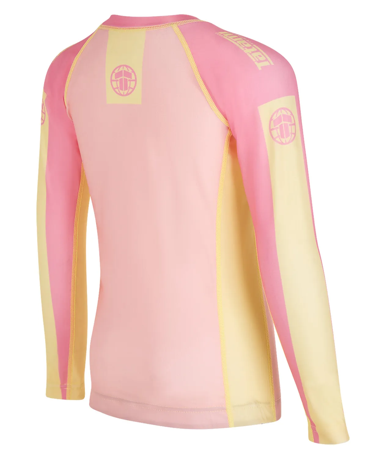 Tatami Contrast rash guard manica lunga rosa bambini