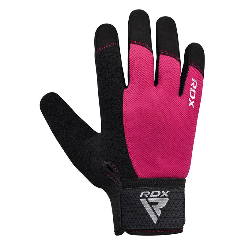 RDX W1F guanti palestra dita intere touchscreen neri