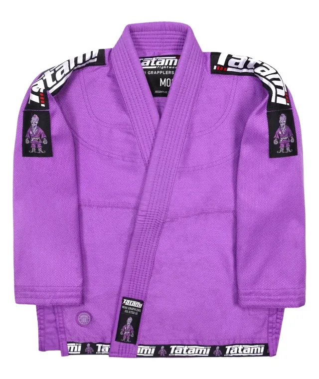 Tatami Fightwear Mini Grapplers kimono BJJ bambino viola