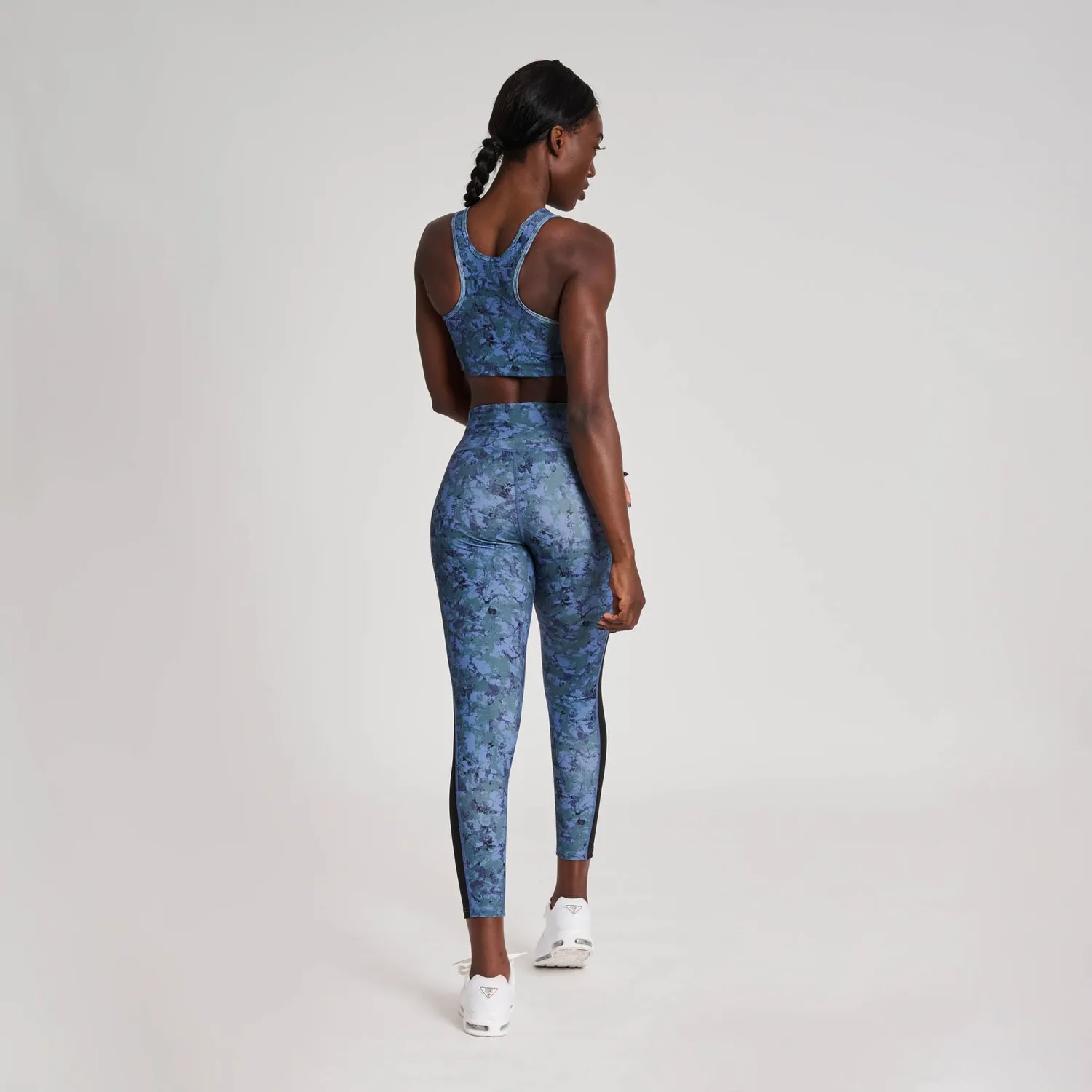 Leone 1947 ABX413 leggings donna camo blu tights