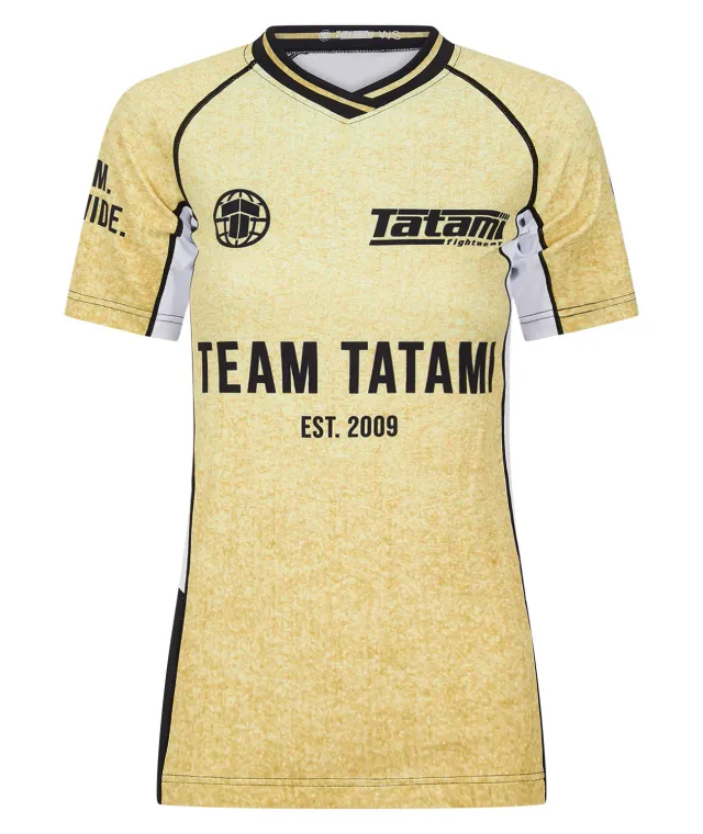 Tatami Team rash guard donna maniche corte oro