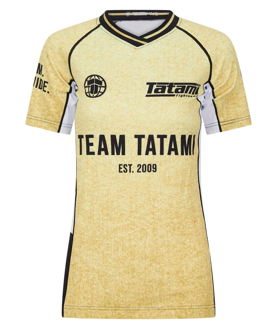 Tatami Team rash guard donna maniche corte oro