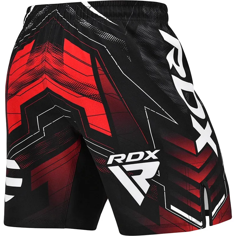 RDX IMMAF Pantaloncini MMA Rossi Microstretch