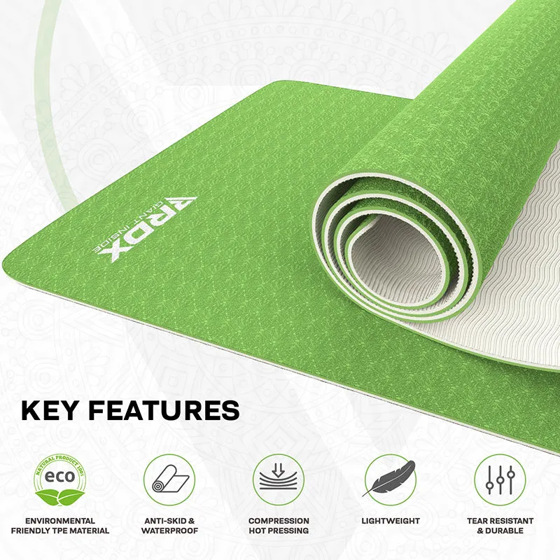 RDX GN Tappetino Yoga 6mm Verde 183cm