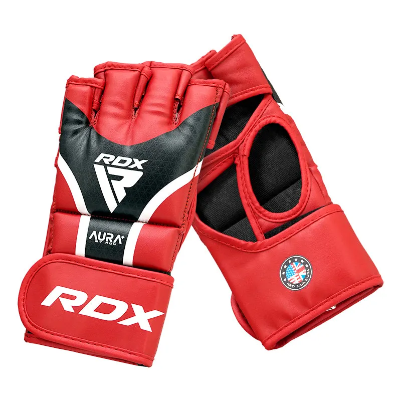 RDX Aura Plus T-17 Guanti MMA Grappling Pelle