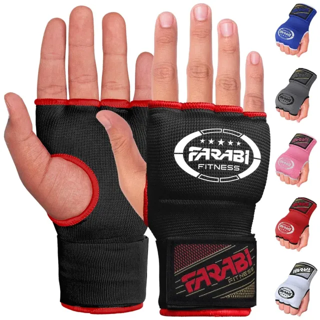 Farabi Sottoguanti Boxe Gel Nero Protezione Polso