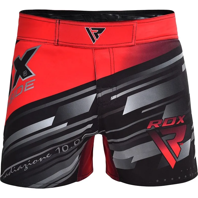 RDX R10 Blaze pantaloncini MMA microfibra rossi