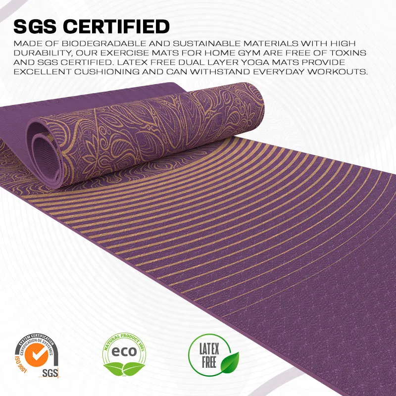 RDX D3 6mm Tappetino Yoga TPE Viola 183x61cm