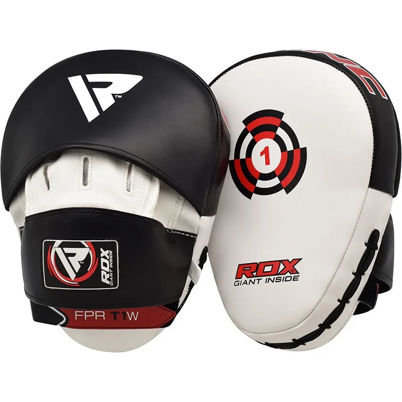 RDX T1 focus mitts curvi coach boxe MMA protezione polso