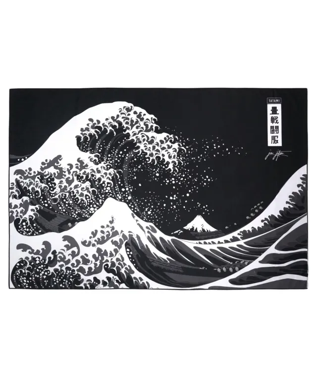 Tatami Kanagawa asciugamano palestra nero 80x120 microfibra