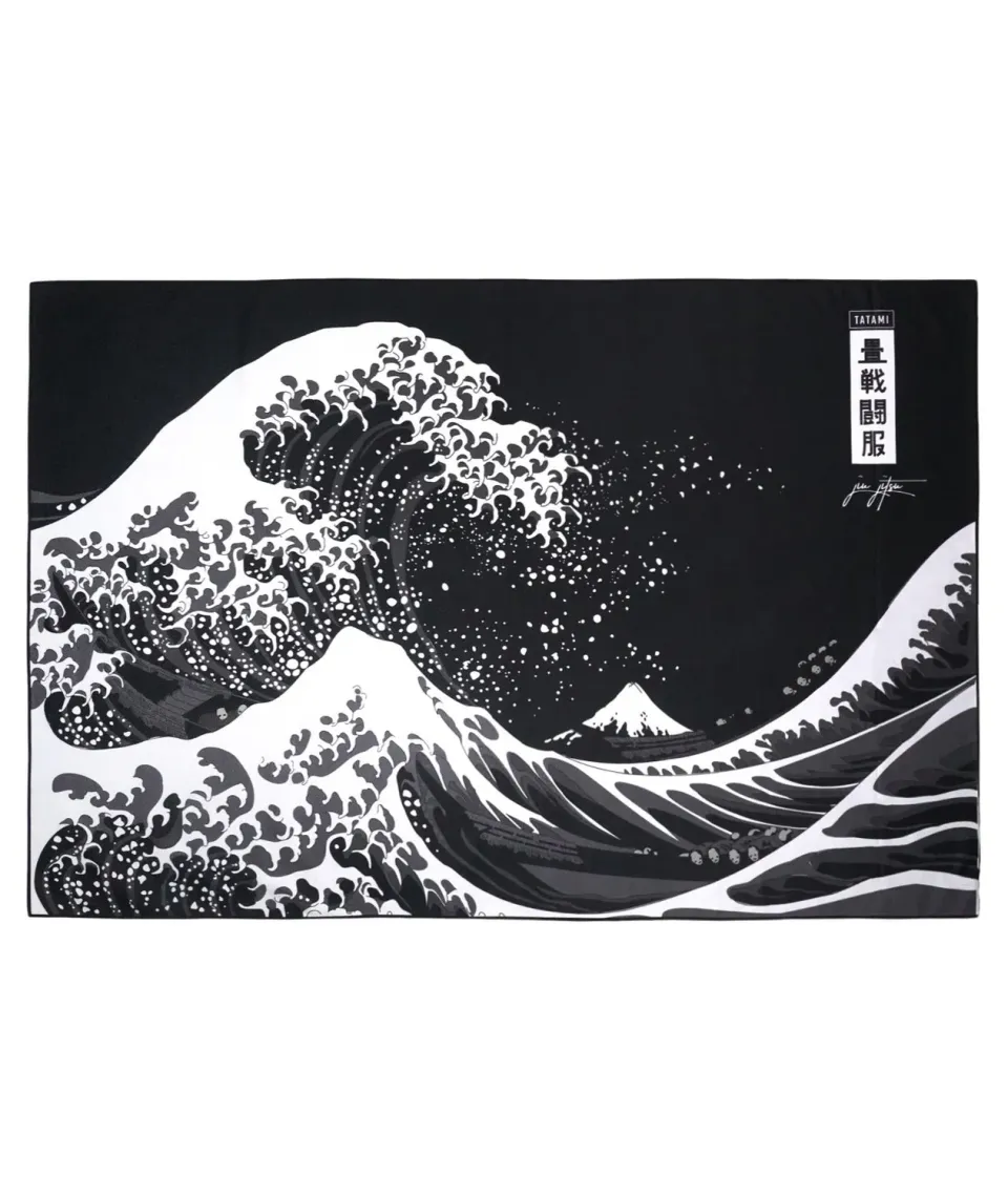 Tatami Kanagawa asciugamano palestra nero 80x120 microfibra