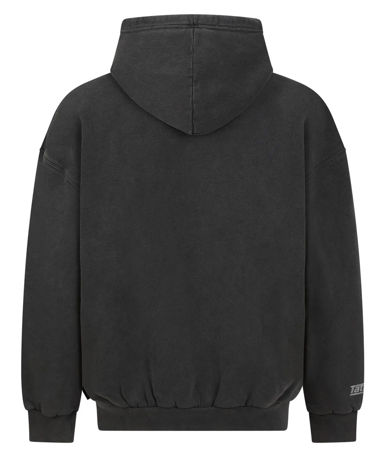 Tatami Globe Felpa Cappuccio Uomo Nera Grigia Stonewashed