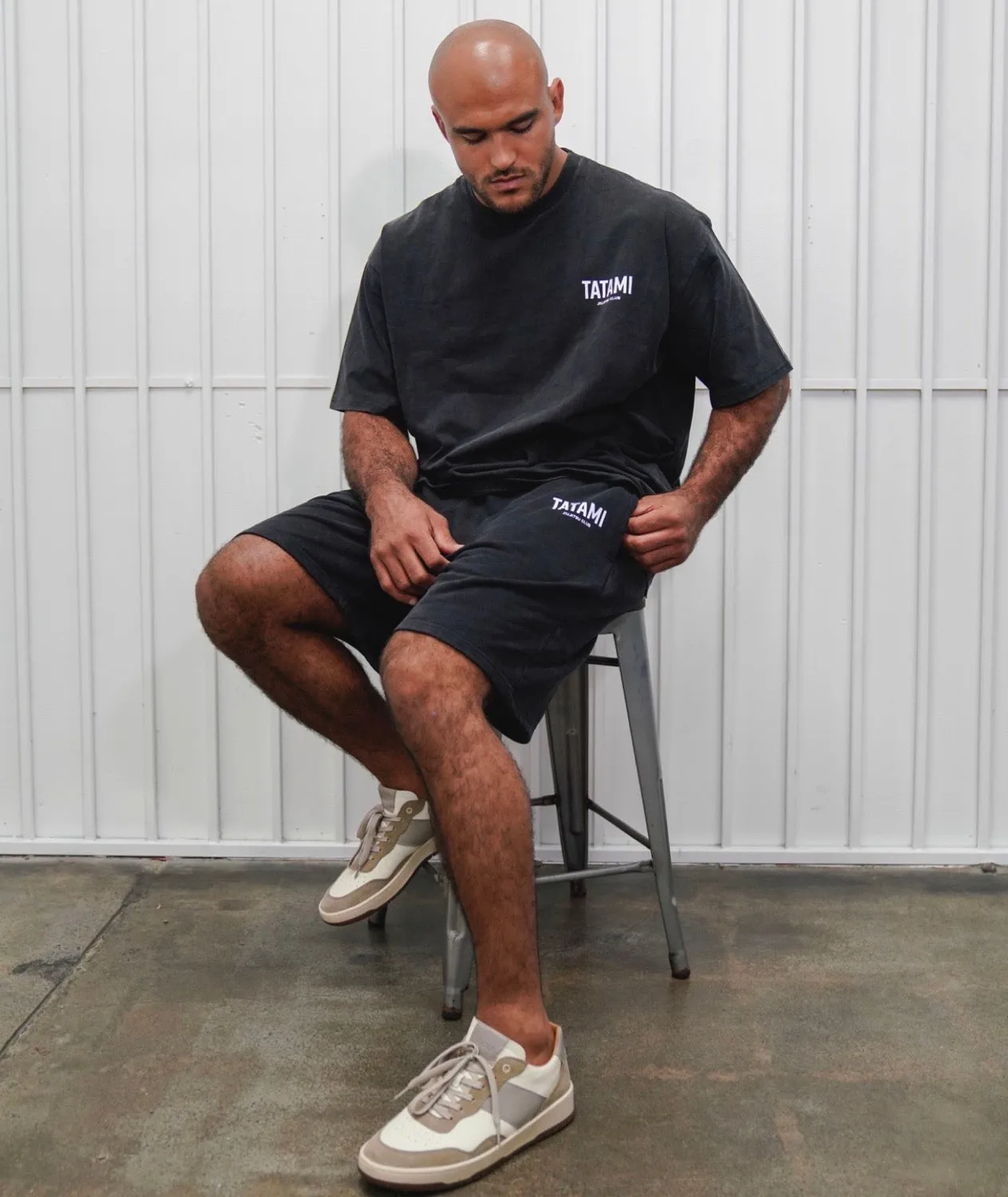 Tatami Fightwear JJ Club Stonewashed shorts grigi cotone
