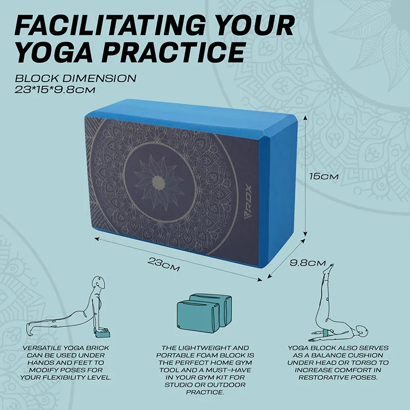 RDX D19 blocco yoga schiuma EVA singolo antiscivolo