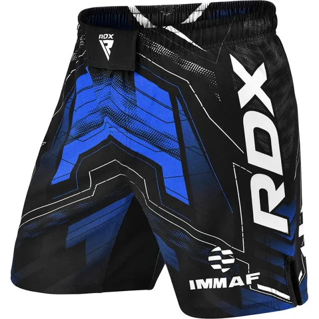 RDX Shorts MMA Training Blu poliestere IMMAF gara