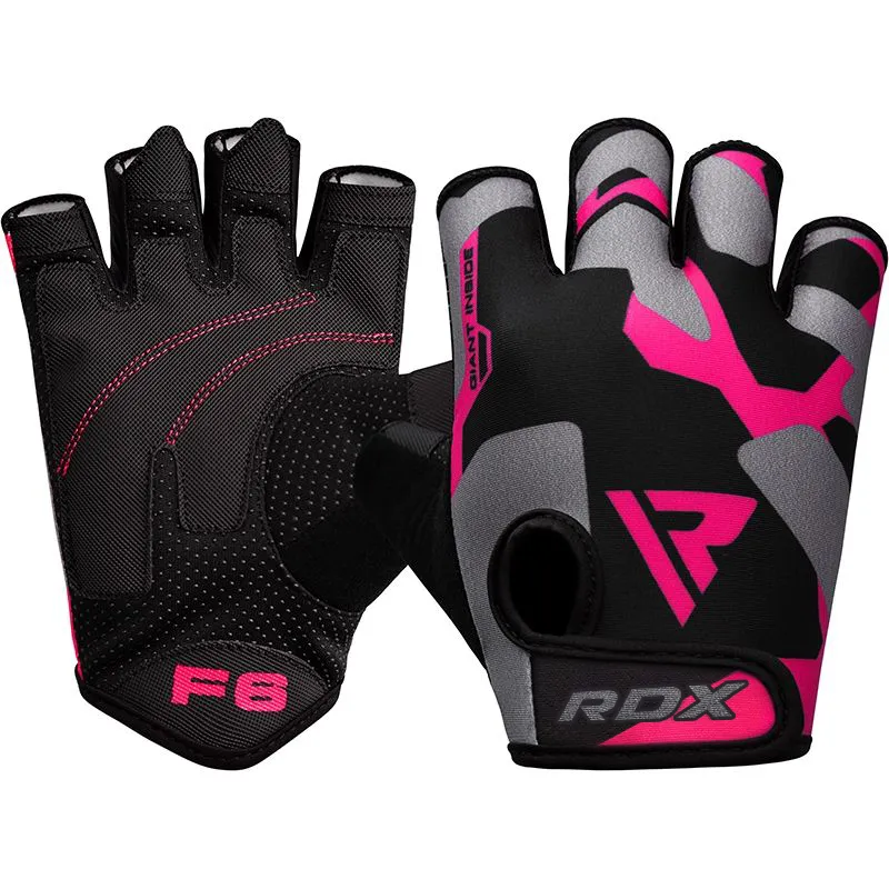 RDX F6 Guanti Palestra Rosa Sollevamento