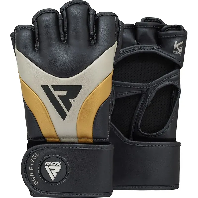 RDX Aura T17 guanti MMA grappling in pelle