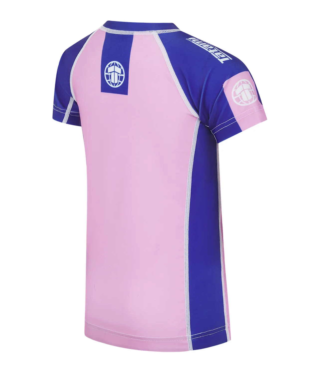Tatami Fightwear Contrast Rash Guard Bimba Rosa Navy Riciclata