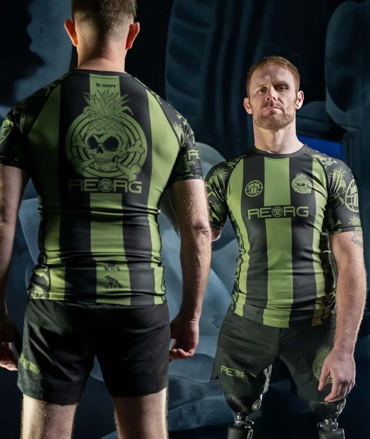 Tatami Reorg Rash Guard Khaki Manica Corta Uomo